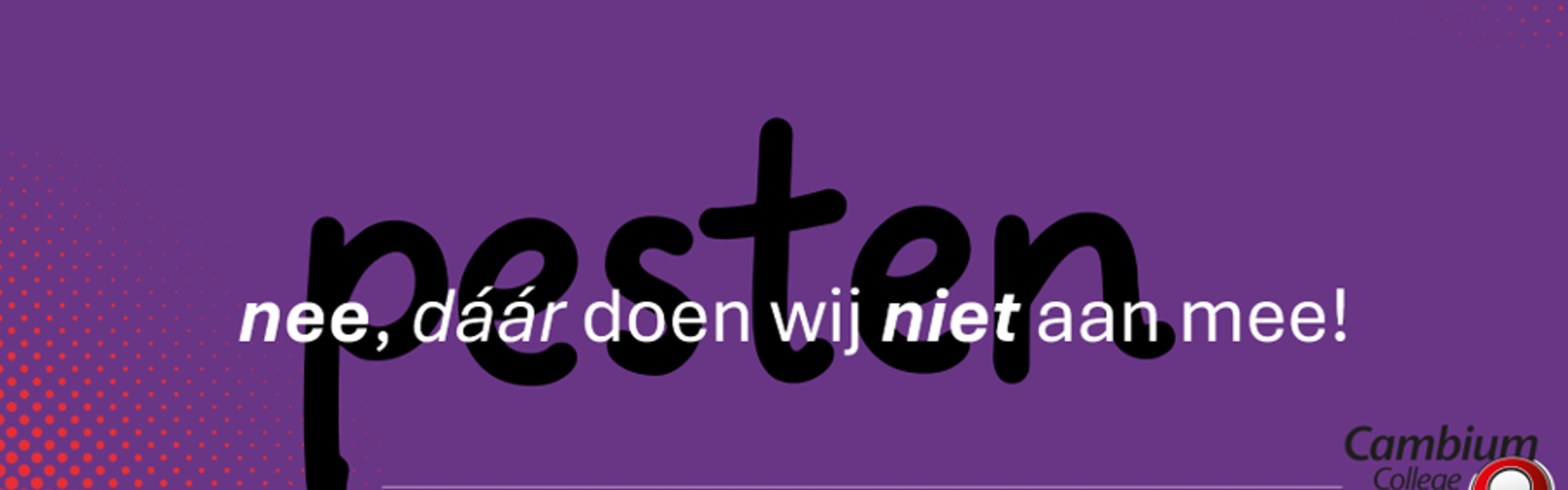WEEK TEGEN HET PESTEN